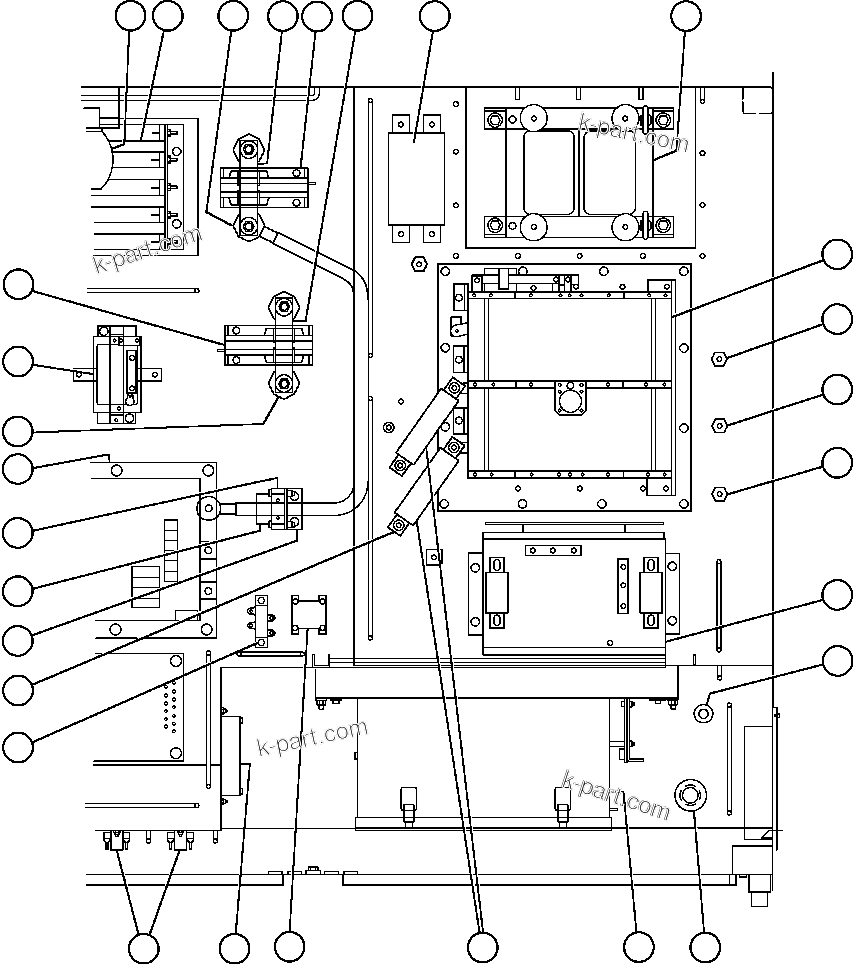 Komatsu parts book diagram for AFE48-H/J 930E S/N 32685 & 32704 PHELPS-DODGE MORENCI: CONTROL CABINET (TOP RIGHT VIEW)