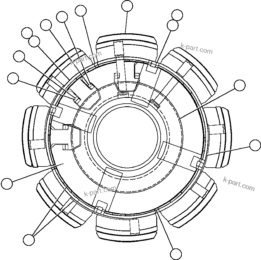Komatsu parts book diagram for AFE48-H/J 930E S/N 32685 & 32704 PHELPS-DODGE MORENCI: ALTERNATOR - ROTOR (VE4251)