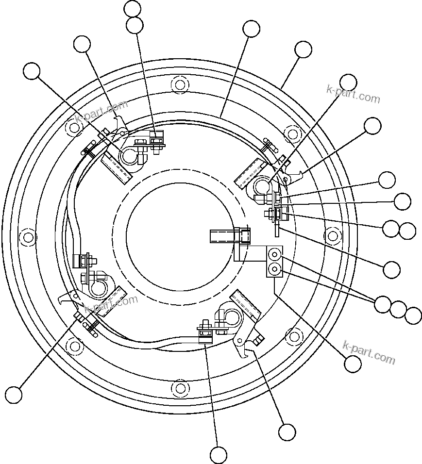 Komatsu parts book diagram for AFE48-H/J 930E S/N 32685 & 32704 PHELPS-DODGE MORENCI: BRUSH HOLDER WIRING