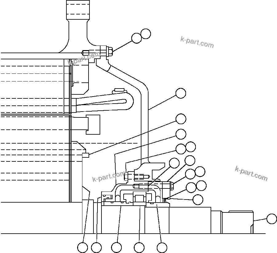 Komatsu parts book diagram for AFE48-H/J 930E S/N 32685 & 32704 PHELPS-DODGE MORENCI: MOTOR ASSEMBLY - WHEEL - 1 (GE0053)
