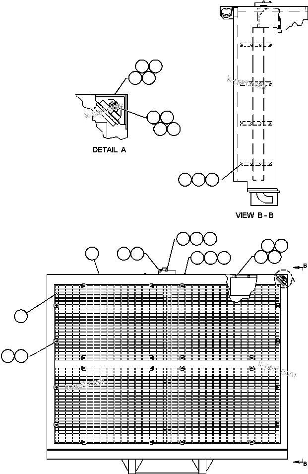 Komatsu parts book diagram for AFE48-V  930E S/N 32816 & 32837 PHELPS-DODGE MORENCI: GRILLE ASSEMBLY