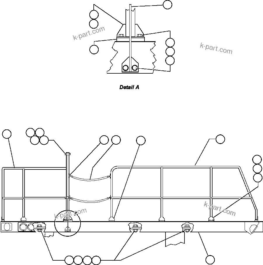 Komatsu parts book diagram for AFE48-V  930E S/N 32816 & 32837 PHELPS-DODGE MORENCI: LEFT DECK & HANDRAIL