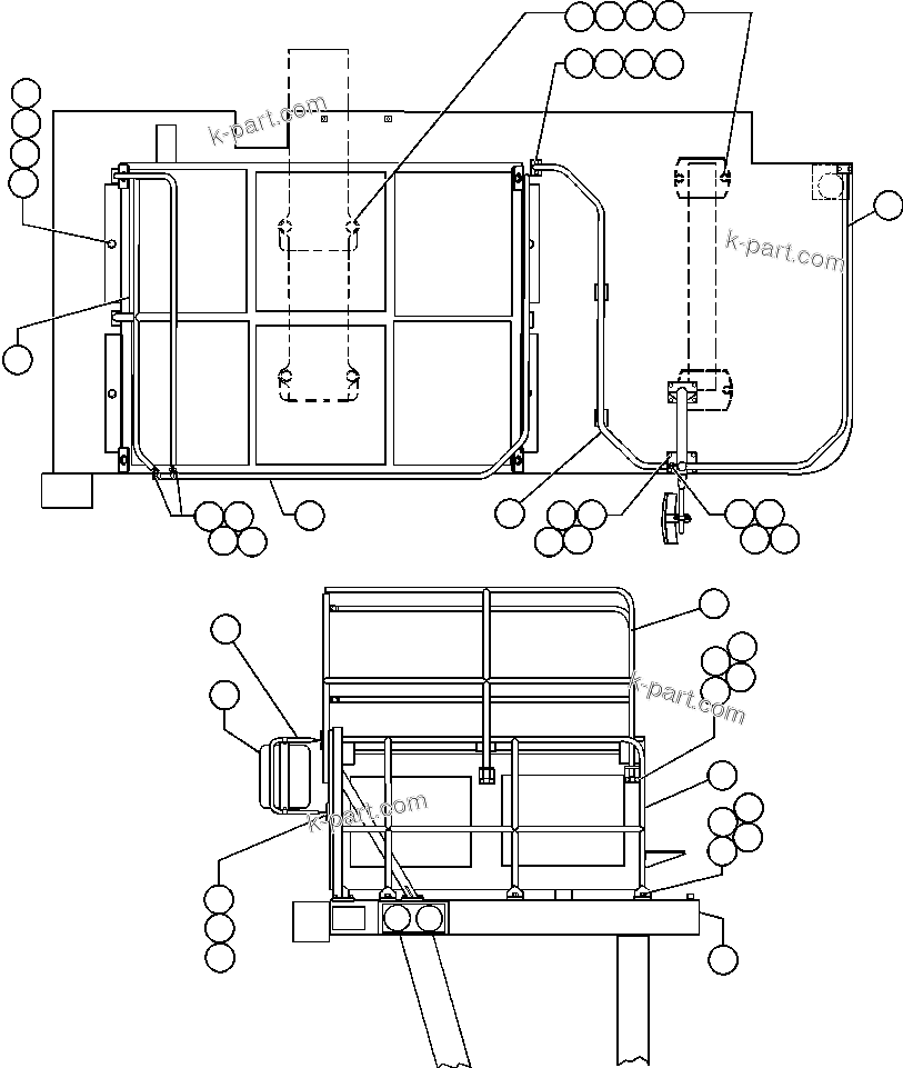 Komatsu parts book diagram for AFE48-V  930E S/N 32816 & 32837 PHELPS-DODGE MORENCI: RIGHT DECK & HANDRAILS