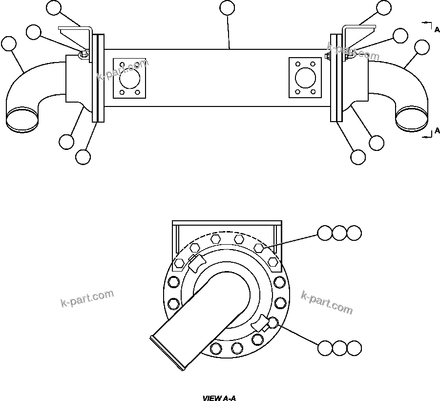 Komatsu parts book diagram for AFE48-V  930E S/N 32816 & 32837 PHELPS-DODGE MORENCI: HEAT EXCHANGER (PB9796)