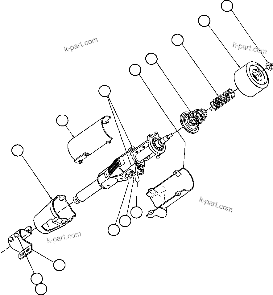 Komatsu parts book diagram for AFE48-V  930E S/N 32816 & 32837 PHELPS-DODGE MORENCI: STEERING COLUMN ASSEMBLY - 2 (SM2470)
