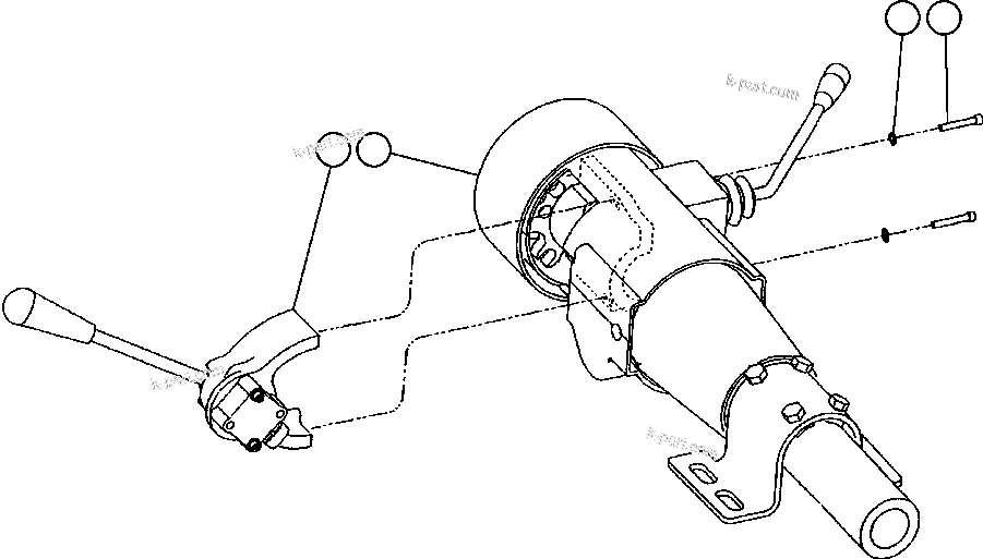 Komatsu parts book diagram for AFE48-V  930E S/N 32816 & 32837 PHELPS-DODGE MORENCI: STEERING COLUMN AND LEVER ASSEMBLY