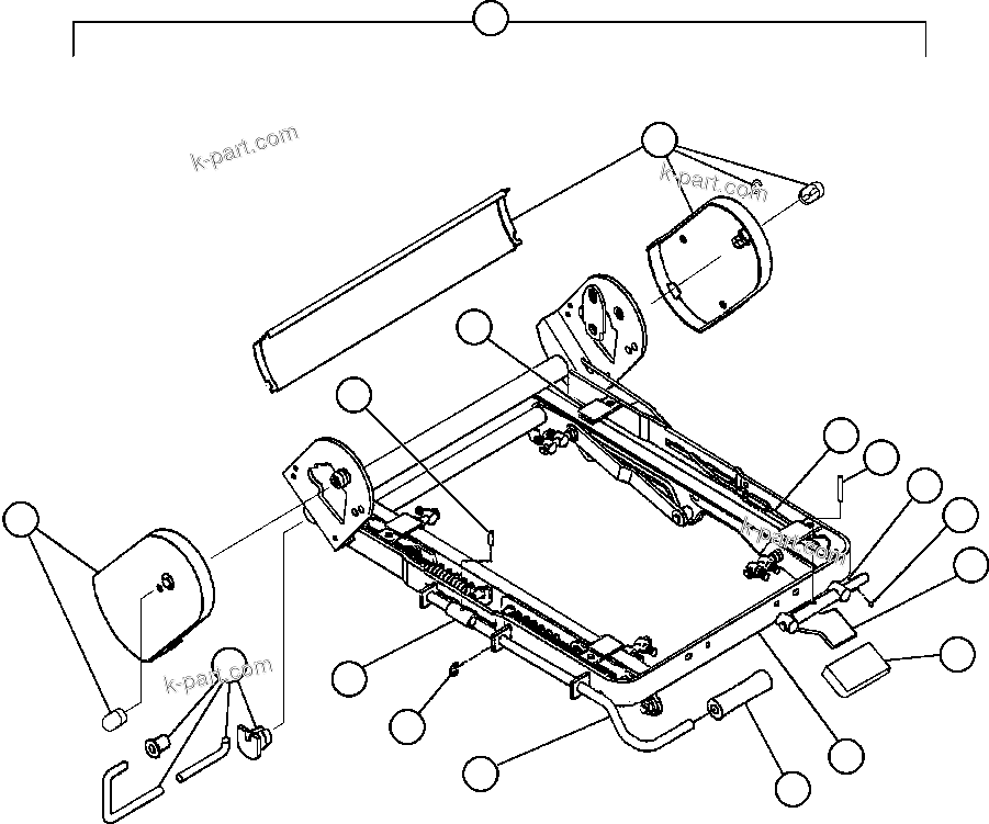 Komatsu parts book diagram for AFE48-V  930E S/N 32816 & 32837 PHELPS-DODGE MORENCI: OPERATOR'S SEAT ASSEMBLY - 2 (VE8861)