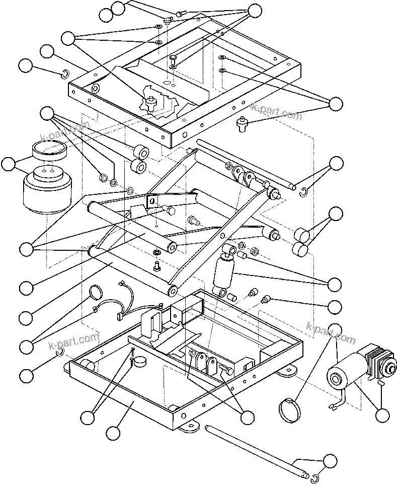 Komatsu parts book diagram for AFE48-V  930E S/N 32816 & 32837 PHELPS-DODGE MORENCI: SEAT SUSPENSION ASSEMBLY (VE8864)