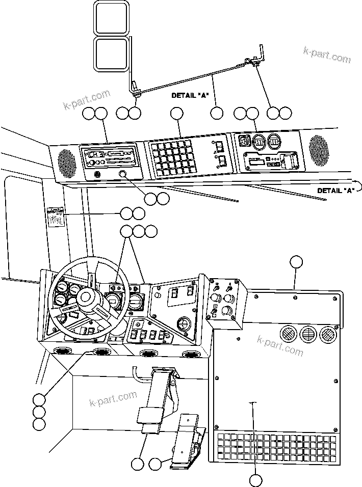 Komatsu parts book diagram for AFE48-V  930E S/N 32816 & 32837 PHELPS-DODGE MORENCI: OPERATOR CONTROLS & OVERHEAD PANEL