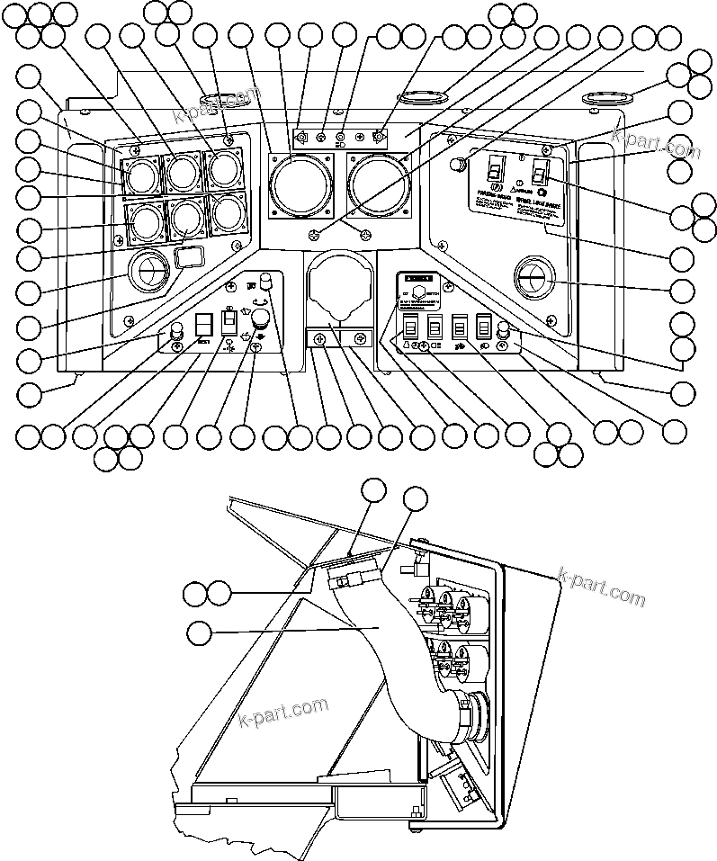 Komatsu parts book diagram for AFE48-V  930E S/N 32816 & 32837 PHELPS-DODGE MORENCI: INSTRUMENT PANEL ASSEMBLY