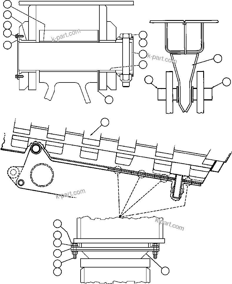 Komatsu parts book diagram for AFE48-V  930E S/N 32816 & 32837 PHELPS-DODGE MORENCI: BODY & BODY PIVOT