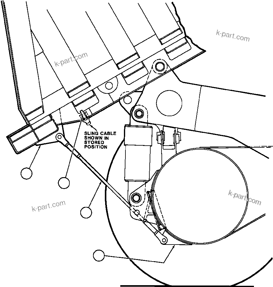 Komatsu parts book diagram for AFE48-V  930E S/N 32816 & 32837 PHELPS-DODGE MORENCI: BODY CABLE SLING INSTALLATION