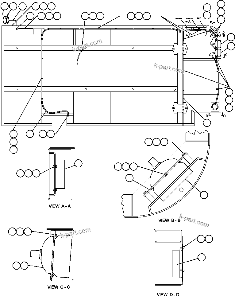 Komatsu parts book diagram for AFE48-V  930E S/N 32816 & 32837 PHELPS-DODGE MORENCI: RIGHT DECK ELECTRICAL GROUP