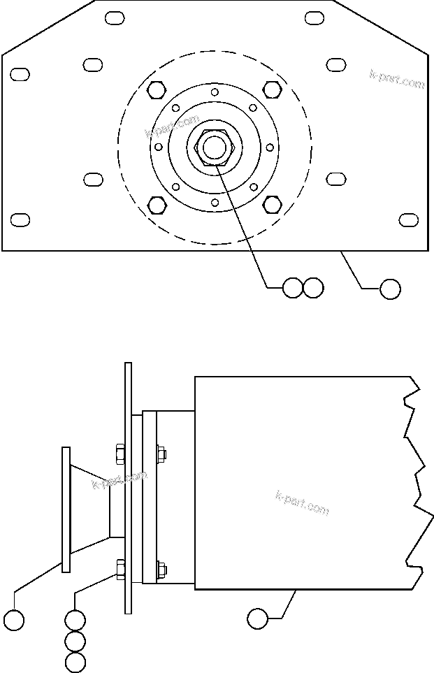 Komatsu parts book diagram for AFE48-V  930E S/N 32816 & 32837 PHELPS-DODGE MORENCI: HOIST PUMP INSTALLATION
