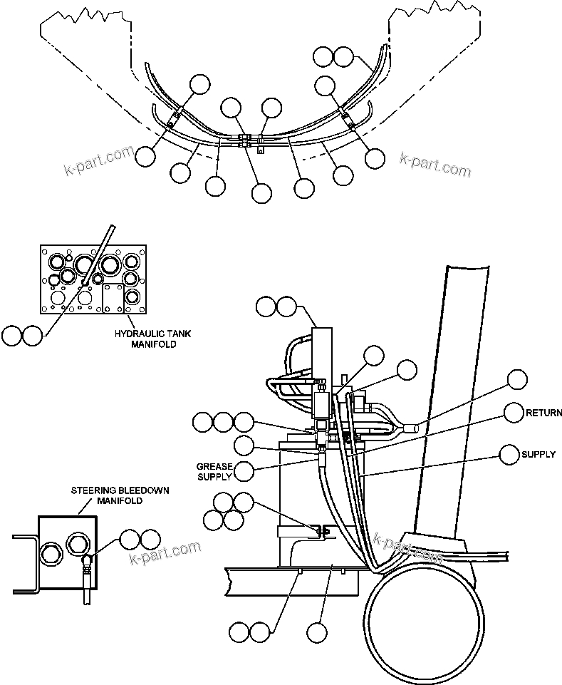 Komatsu parts book diagram for AFE48-V  930E S/N 32816 & 32837 PHELPS-DODGE MORENCI: AUTOMATIC LUBE SYSTEM - 1