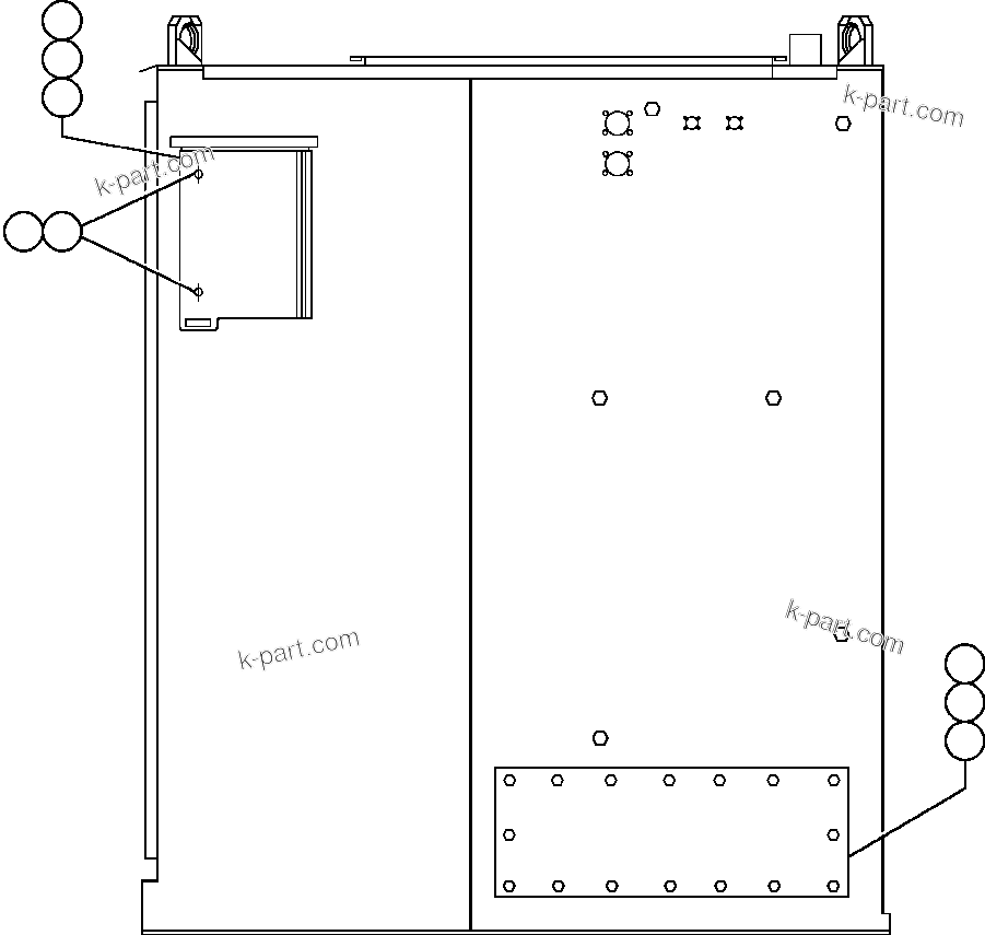 Komatsu parts book diagram for AFE48-V  930E S/N 32816 & 32837 PHELPS-DODGE MORENCI: CONTROL CABINET (LEFT SIDE)