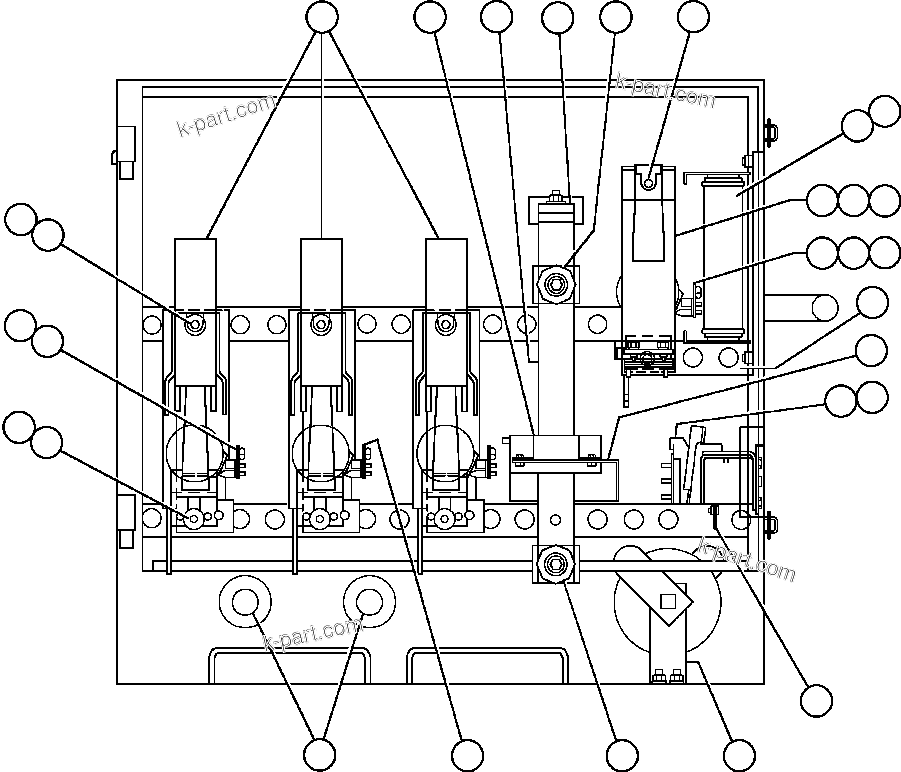 Komatsu parts book diagram for AFE48-V  930E S/N 32816 & 32837 PHELPS-DODGE MORENCI: CONTROL CABINET - CONTACTOR BOX