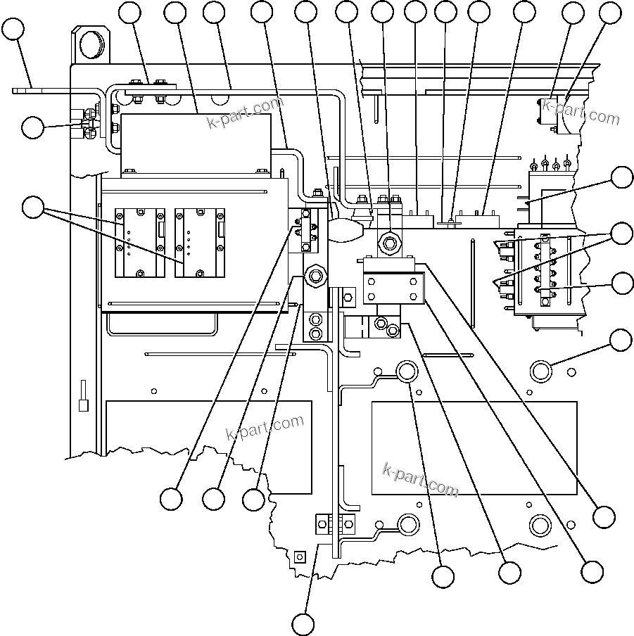 Komatsu parts book diagram for AFE48-V  930E S/N 32816 & 32837 PHELPS-DODGE MORENCI: CONTROL CABINET (INSIDE TOP LEFT FRONT)