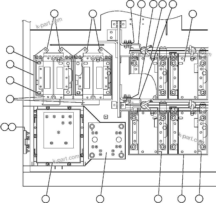 Komatsu parts book diagram for AFE48-V  930E S/N 32816 & 32837 PHELPS-DODGE MORENCI: CONTROL CABINET (INSIDE LEFT LOWER FRONT)