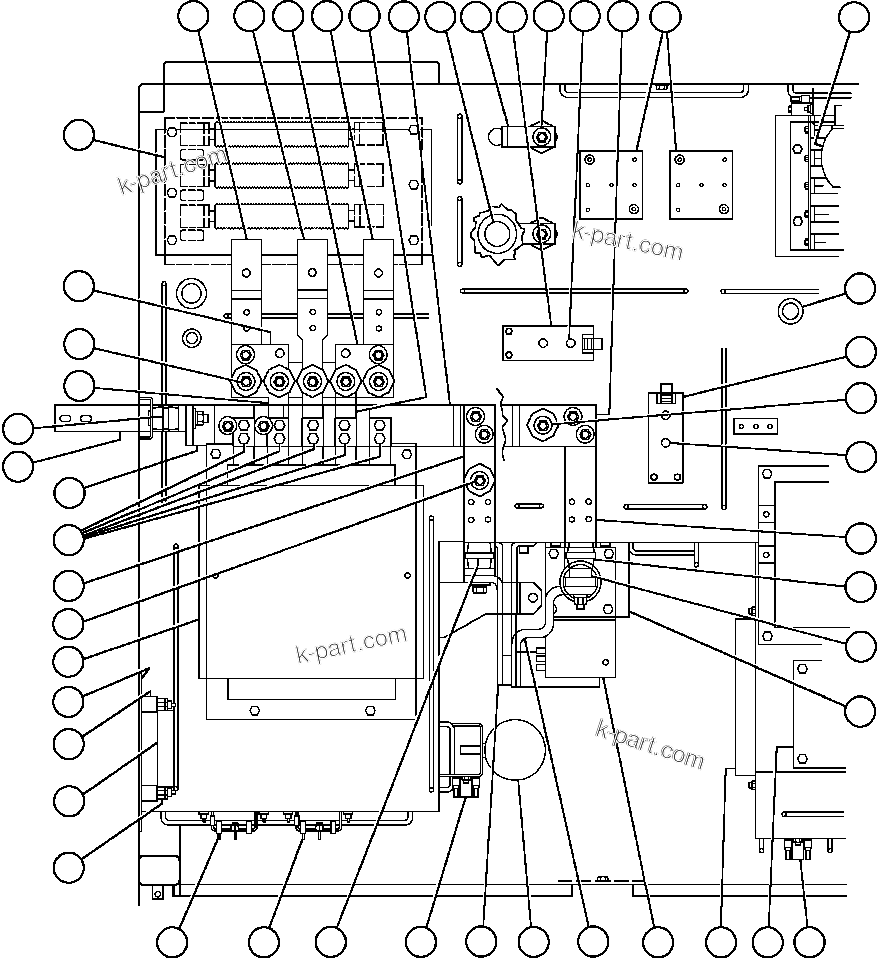 Komatsu parts book diagram for AFE48-V  930E S/N 32816 & 32837 PHELPS-DODGE MORENCI: CONTROL CABINET (TOP LEFT VIEW)