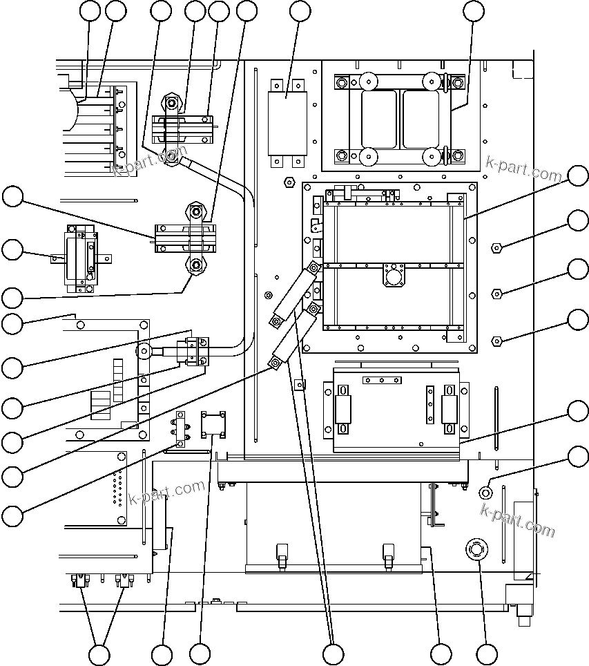 Komatsu parts book diagram for AFE48-V  930E S/N 32816 & 32837 PHELPS-DODGE MORENCI: CONTROL CABINET (TOP RIGHT VIEW)