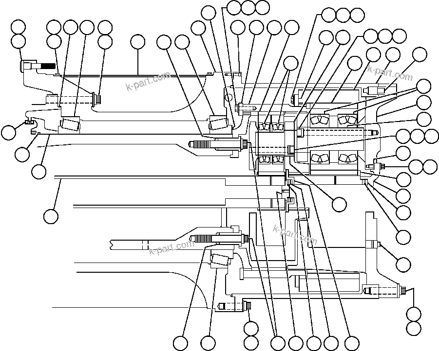 Komatsu parts book diagram for AFE48-V  930E S/N 32816 & 32837 PHELPS-DODGE MORENCI: WHEEL MOTOR ASSEMBLY - 1 (PB9900)
