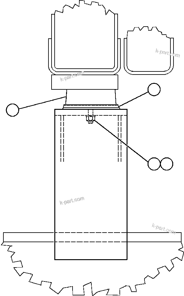 Komatsu parts book diagram for AFE50-AG 830E S/N A30641 ANTELOPE COAL: RADIATOR STABILIZER