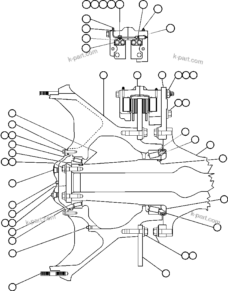 Komatsu parts book diagram for AFE50-AG 830E S/N A30641 ANTELOPE COAL: SPINDLE, HUB & BRAKE INSTALLATION