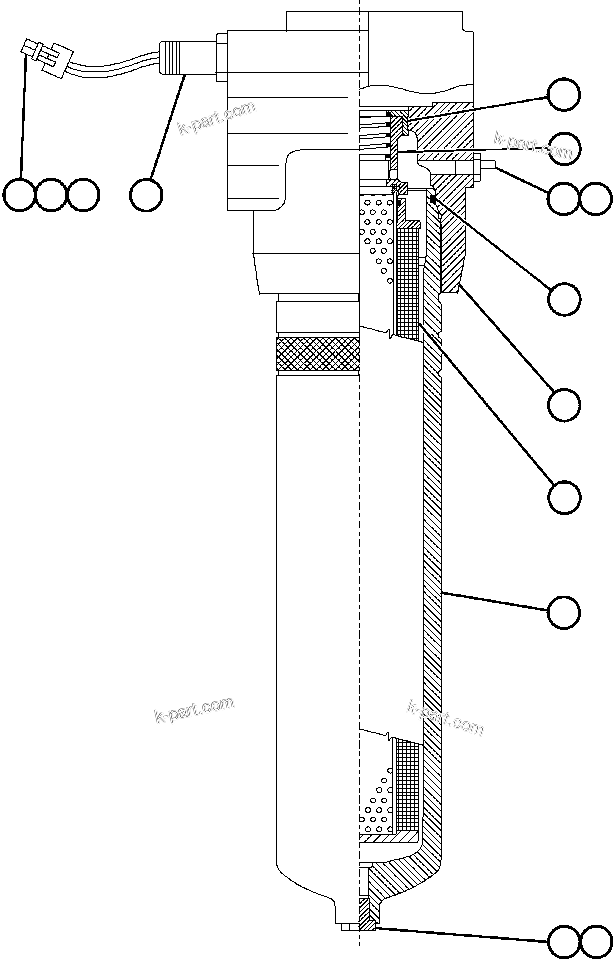 Komatsu parts book diagram for AFE50-AG 830E S/N A30641 ANTELOPE COAL: HYDRAULIC FILTER ASSEMBLY (STEERING) (EH1242)