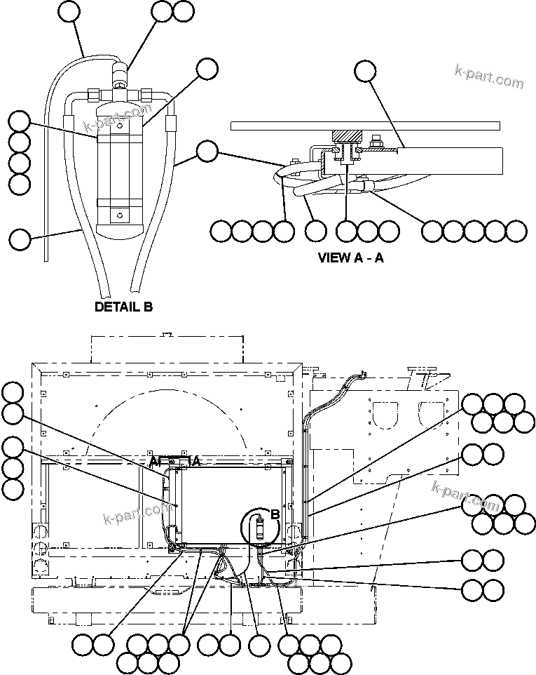 Komatsu parts book diagram for AFE50-AG 830E S/N A30641 ANTELOPE COAL: AIR CONDITIONER PIPING & INSTALLATION