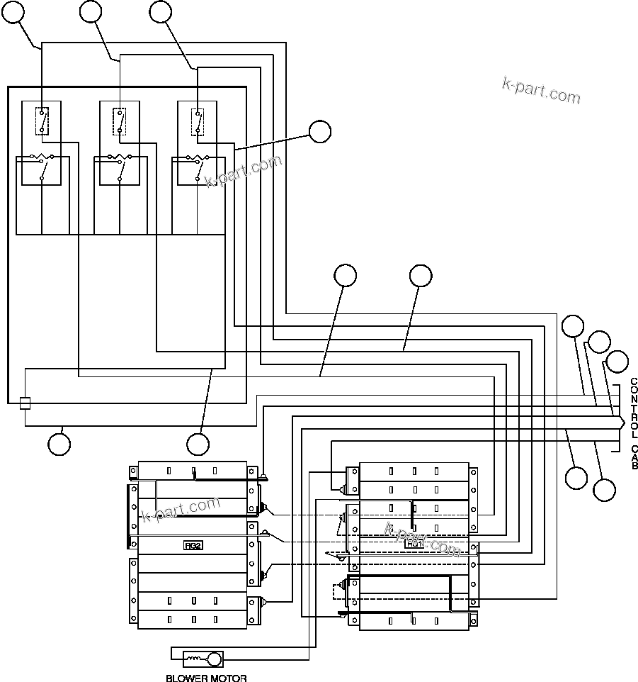 Komatsu parts book diagram for AFE50-AG 830E S/N A30641 ANTELOPE COAL: ELECTRIC POWER COMPONENTS WIRING - 20
