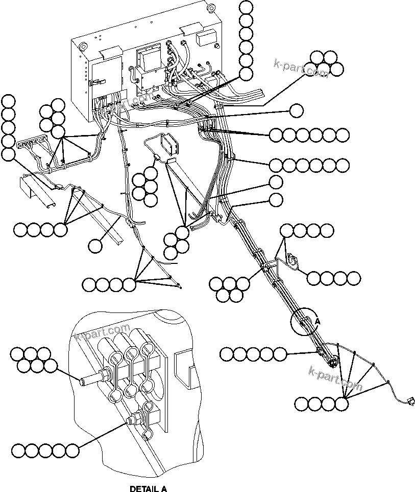 Komatsu parts book diagram for AFE50-AG 830E S/N A30641 ANTELOPE COAL: CONTROL CABINET WIRING - FRAME