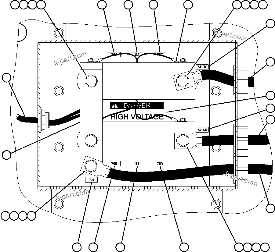 Komatsu parts book diagram for AFE50-AG 830E S/N A30641 ANTELOPE COAL: SHUNT BOX