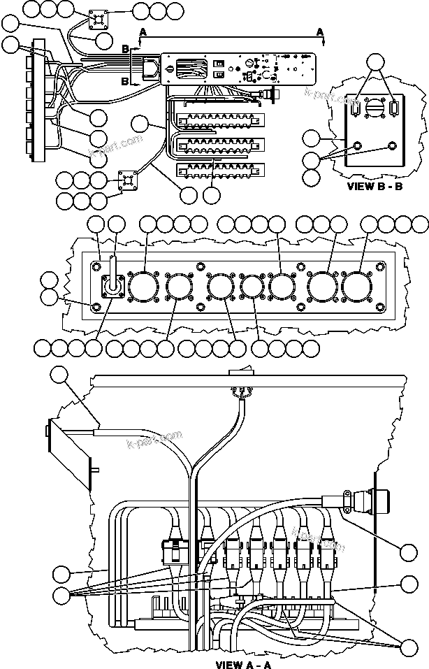 Komatsu parts book diagram for AFE50-AG 830E S/N A30641 ANTELOPE COAL: CAB CONNECTOR PLATE & WIRING