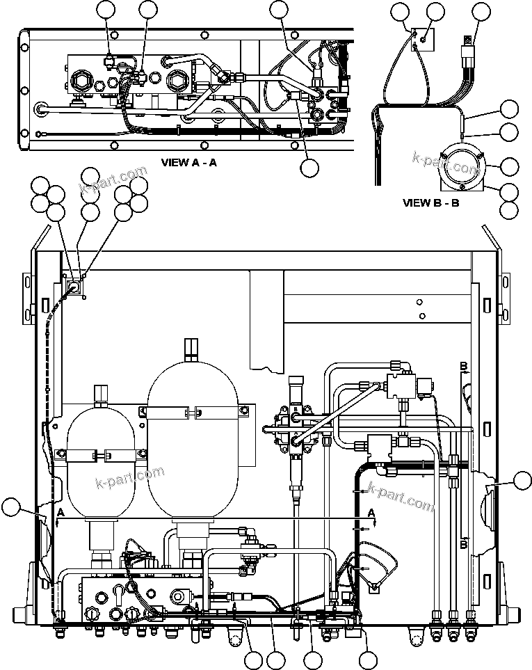 Komatsu parts book diagram for AFE50-AG 830E S/N A30641 ANTELOPE COAL: BRAKE CABINET WIRING - 3