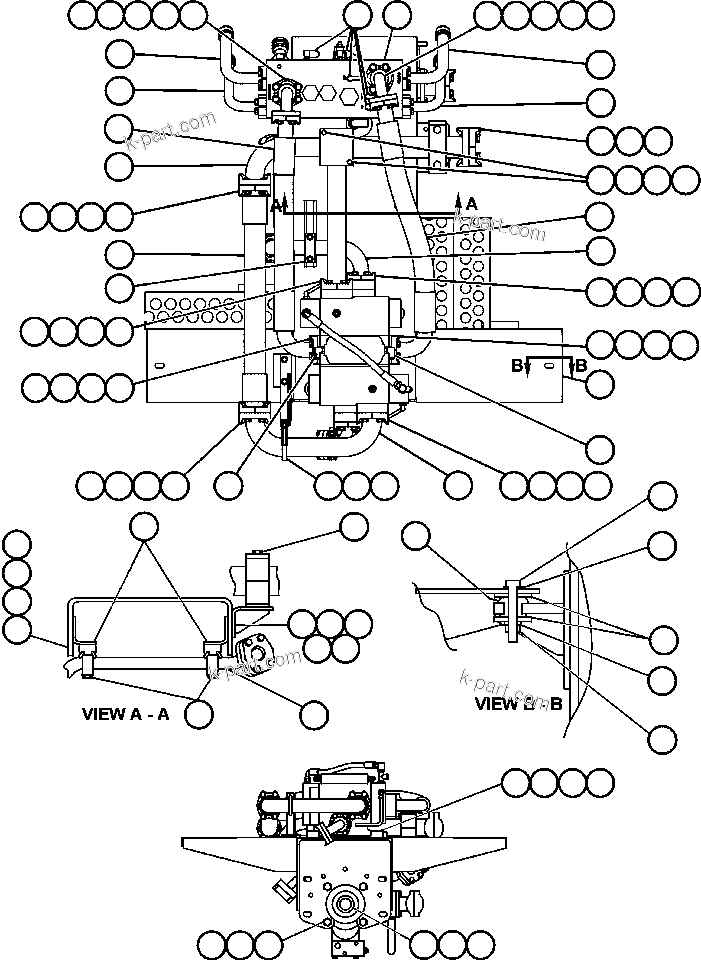 Komatsu parts book diagram for AFE50-AG 830E S/N A30641 ANTELOPE COAL: PUMP/VALVE MODULE