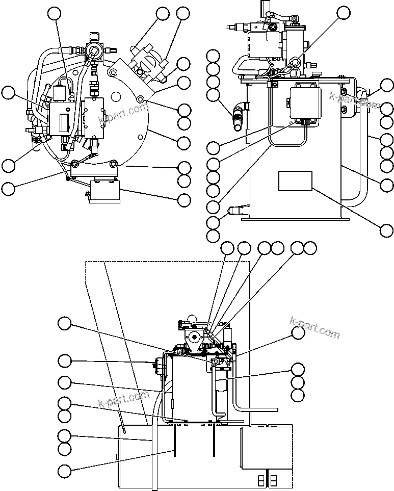 Komatsu parts book diagram for AFE50-AG 830E S/N A30641 ANTELOPE COAL: AUTOMATIC LUBRICATION SYSTEM