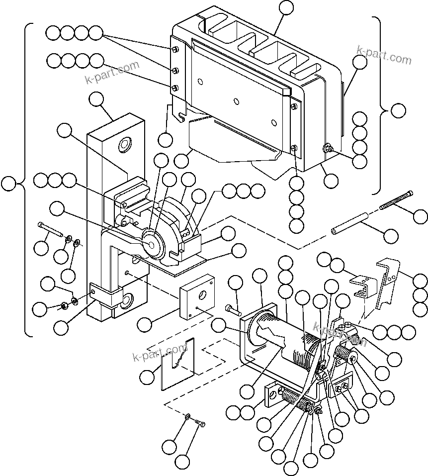 Komatsu parts book diagram for AFE50-AG 830E S/N A30641 ANTELOPE COAL: CONTACTOR - GF & MF (VE1317)