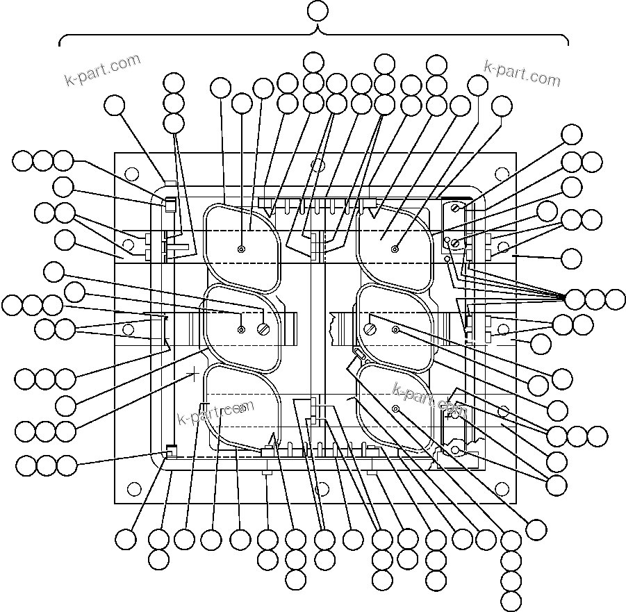 Komatsu parts book diagram for AFE50-AG 830E S/N A30641 ANTELOPE COAL: PANEL - A.F.S.E. (PB8838)