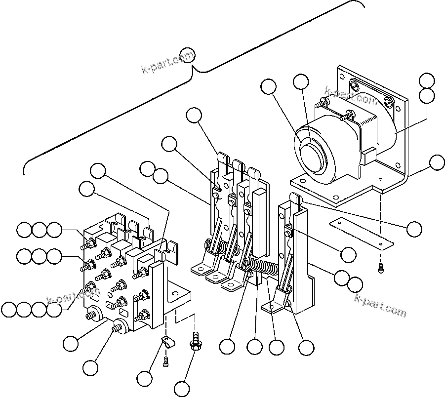 Komatsu parts book diagram for AFE50-AG 830E S/N A30641 ANTELOPE COAL: RELAY - CPR & GFR (VG7043)