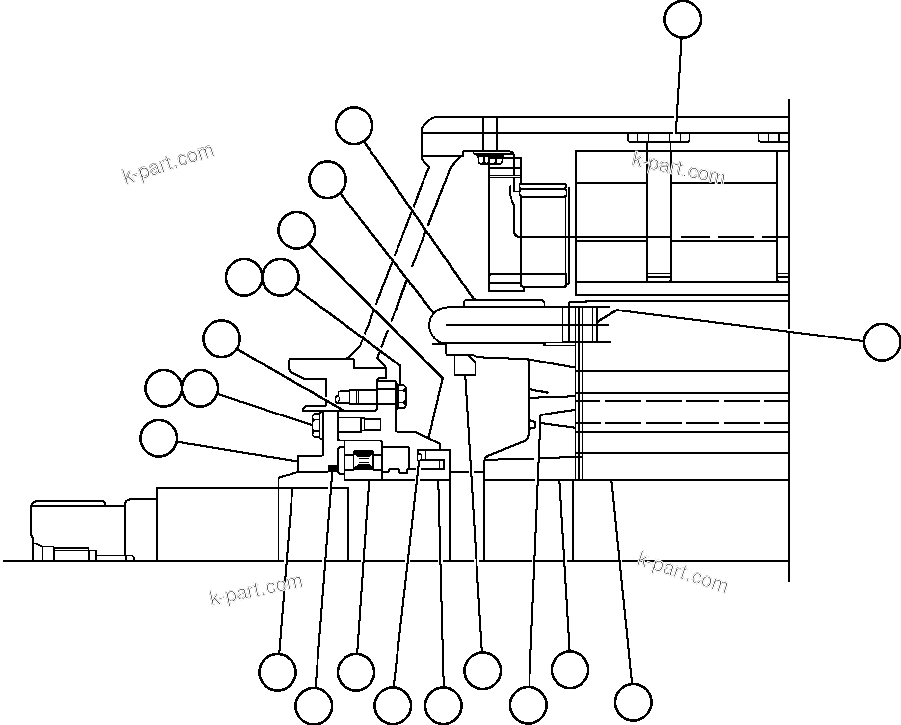Komatsu parts book diagram for AFE50-AG 830E S/N A30641 ANTELOPE COAL: MOTORIZED WHEEL - 787FS11 - 4