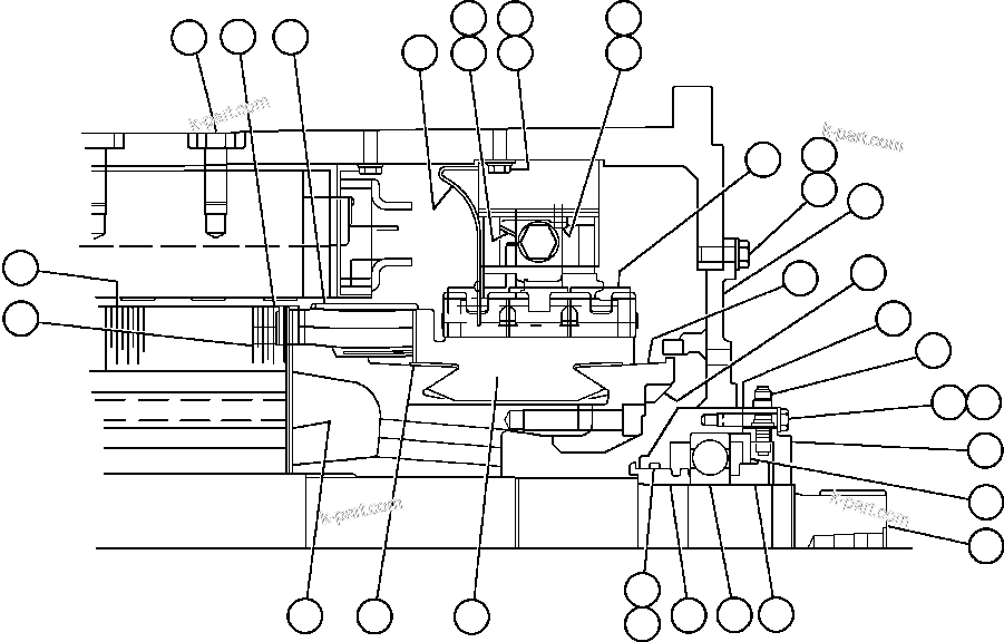 Komatsu parts book diagram for AFE50-AG 830E S/N A30641 ANTELOPE COAL: MOTORIZED WHEEL - 787FS11 - 5