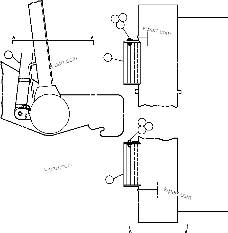 Komatsu parts book diagram for AFE50-AJ 830E S/N A30644-A30645 ANTELOPE COAL: ACCESS LADDER INSTALLATION