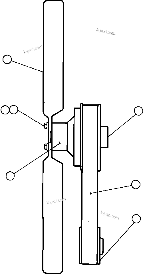 Komatsu parts book diagram for AFE50-AJ 830E S/N A30644-A30645 ANTELOPE COAL: FAN & FAN DRIVE
