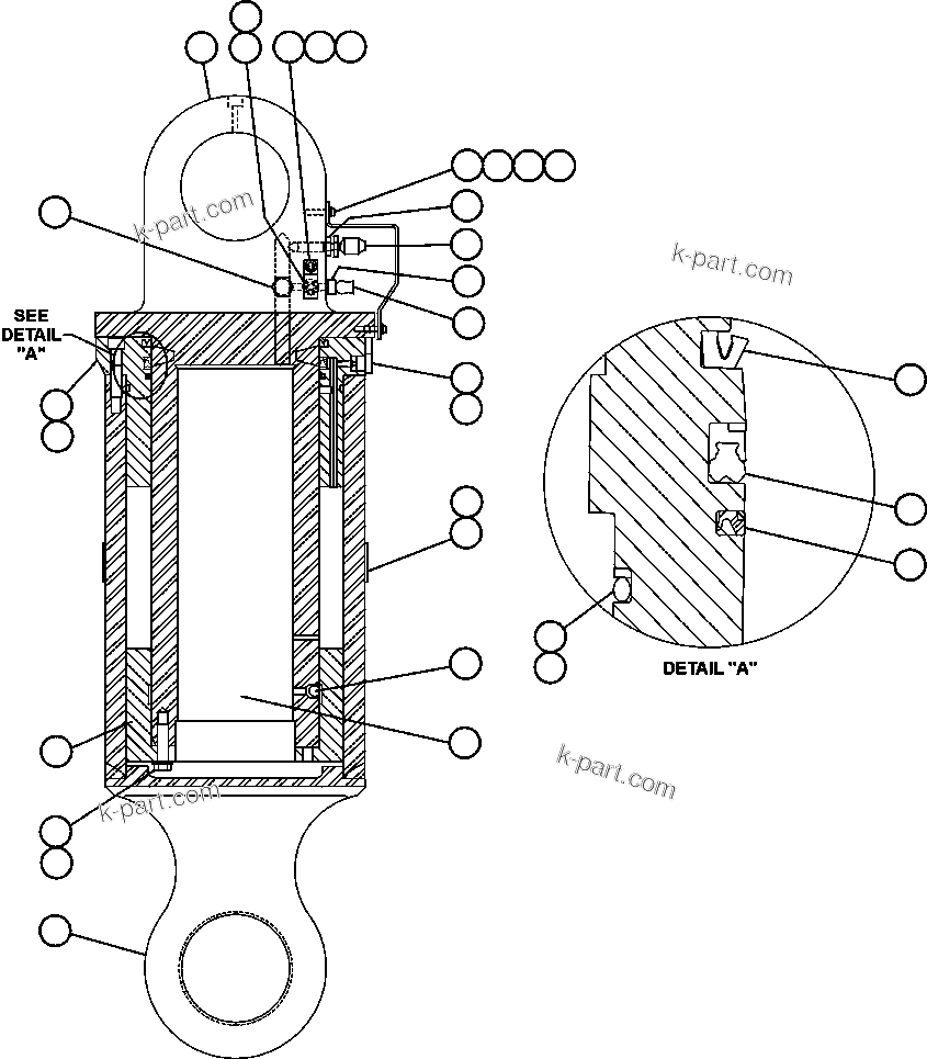 Komatsu parts book diagram for AFE50-AJ 830E S/N A30644-A30645 ANTELOPE COAL: REAR SUSPENSION ASSEMBLY (EH9423)