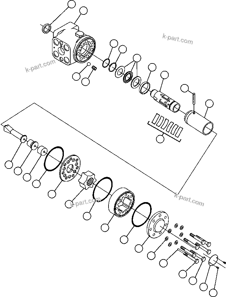 Komatsu parts book diagram for AFE50-AJ 830E S/N A30644-A30645 ANTELOPE COAL: STEERING CONTROL UNIT (PB6905)