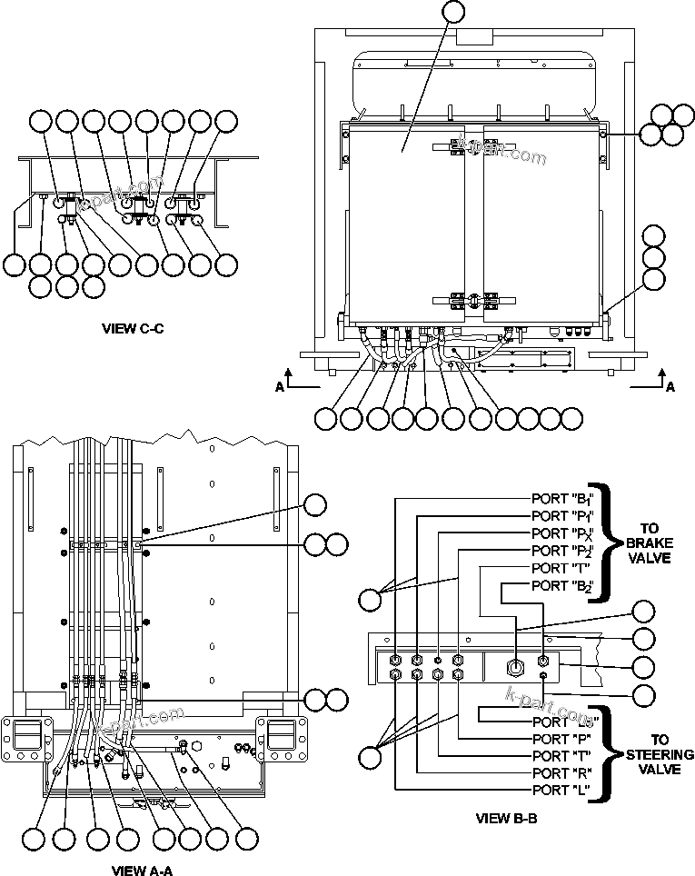 Komatsu parts book diagram for AFE50-AJ 830E S/N A30644-A30645 ANTELOPE COAL: BRAKE CABINET/CAB PIPING