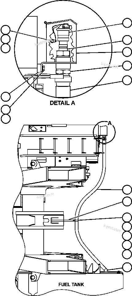 Komatsu parts book diagram for AFE50-AJ 830E S/N A30644-A30645 ANTELOPE COAL: PRESSURE FUELING - L.H.