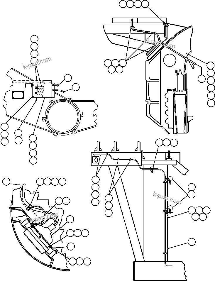 Komatsu parts book diagram for AFE50-AJ 830E S/N A30644-A30645 ANTELOPE COAL: RIGHT DECK ELECTRICAL GROUP - 2