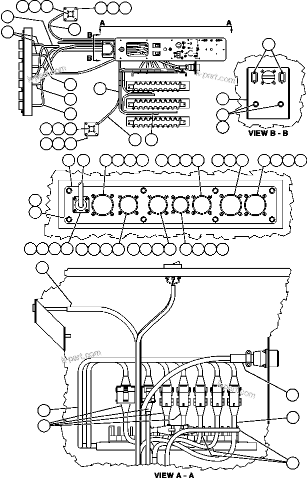 Komatsu parts book diagram for AFE50-AJ 830E S/N A30644-A30645 ANTELOPE COAL: CAB CONNECTOR PLATE & WIRING